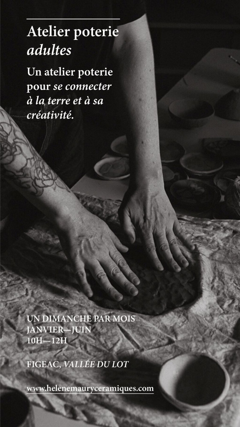 Atelier poterie adulte à Figeac