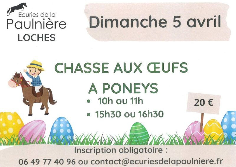 Chasse aux oeufs à poneys