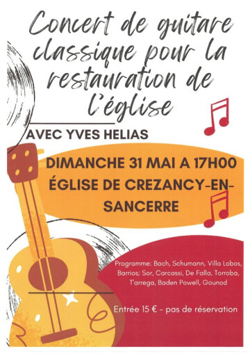 [CRÉZANSWING]: Concert de guitare classique au profit de l’église