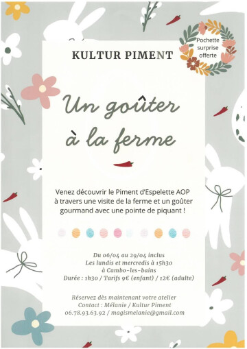 Un goûter à la ferme - Kultur Piment