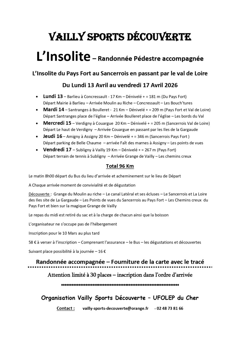 L'Insolite - Randonnée pédestre accompagnée