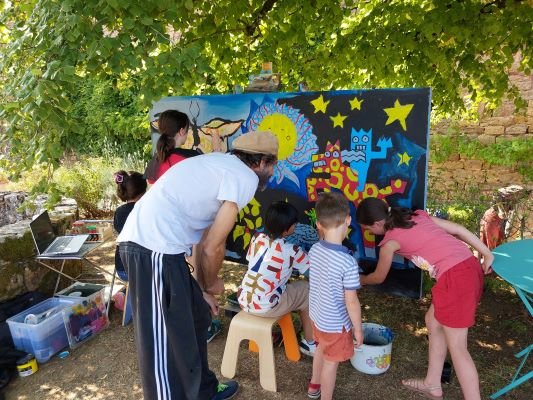 Visite-atelier en famille : Peinture collective