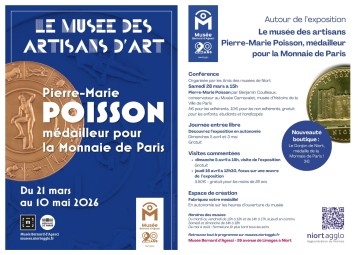 Exposition : Pierre-Marie POISSON médailleur pour la Monnaie de Paris au Musée Bernard d'Agesci à Niort