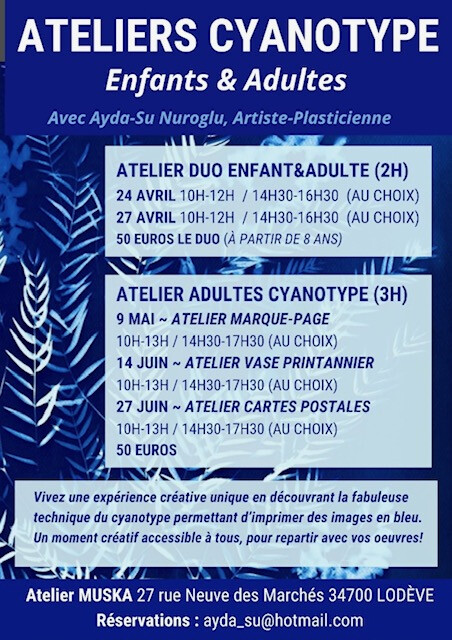 ATELIERS CYANOTYPE DUO ENFANTS & ADULTES