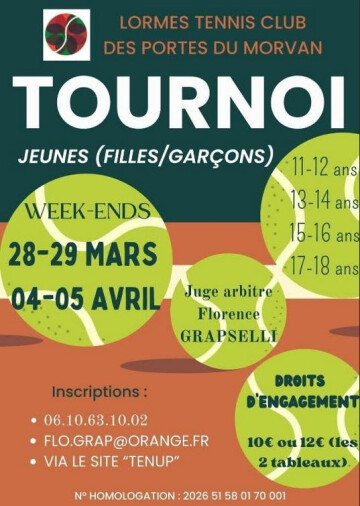 Tournoi de tennis jeunes