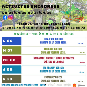 Activités Vacances de Printemps Sports Nature Haute-Corrèze