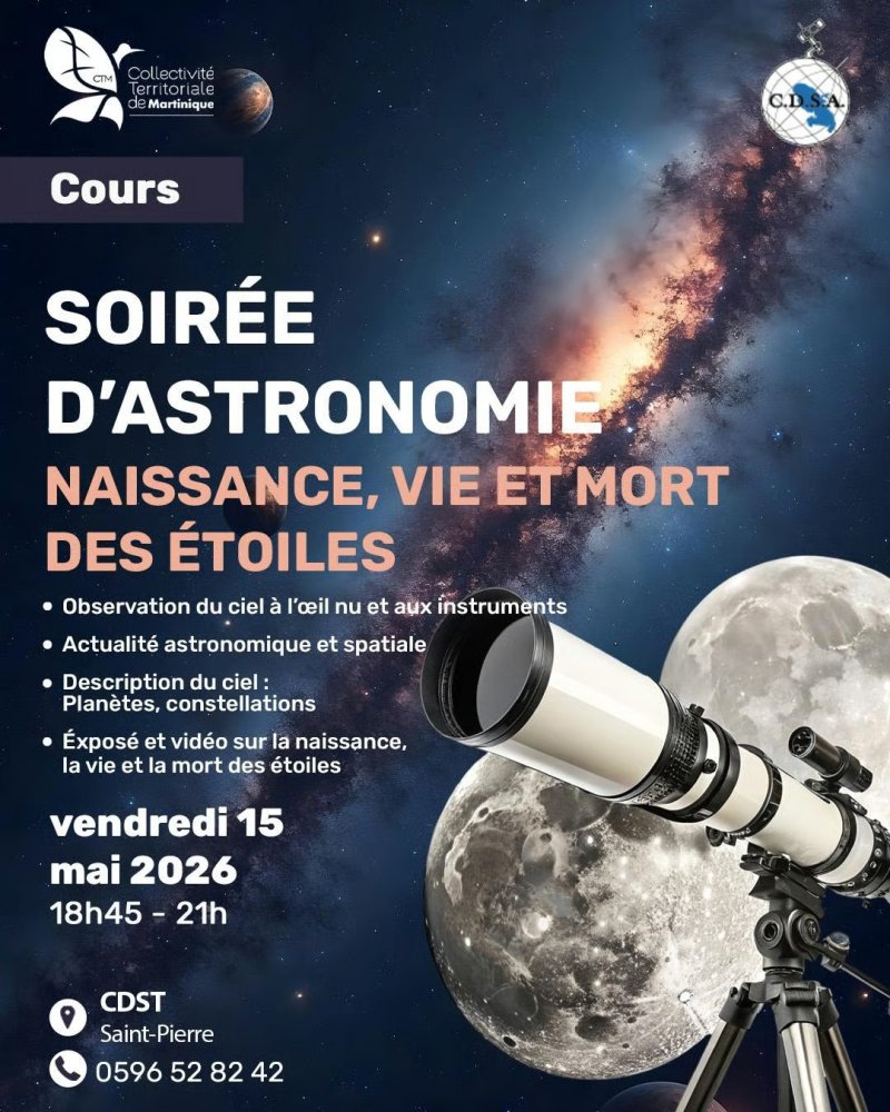 SOIREÉ  D'ASTRONOMIE "Naissance, vie et mort des étoiles"