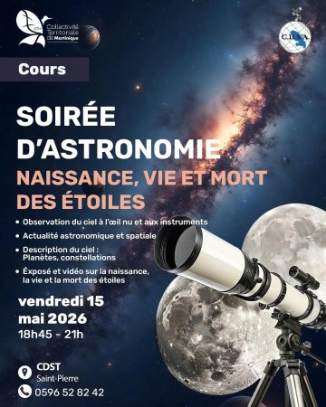 SOIREÉ  D'ASTRONOMIE "Naissance, vie et mort des étoiles"