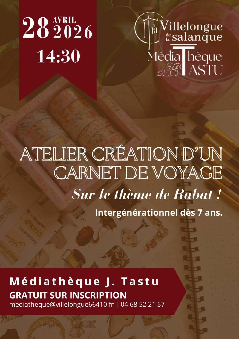 Atelier Carnet de Voyage | Médiathèque J. Tastu