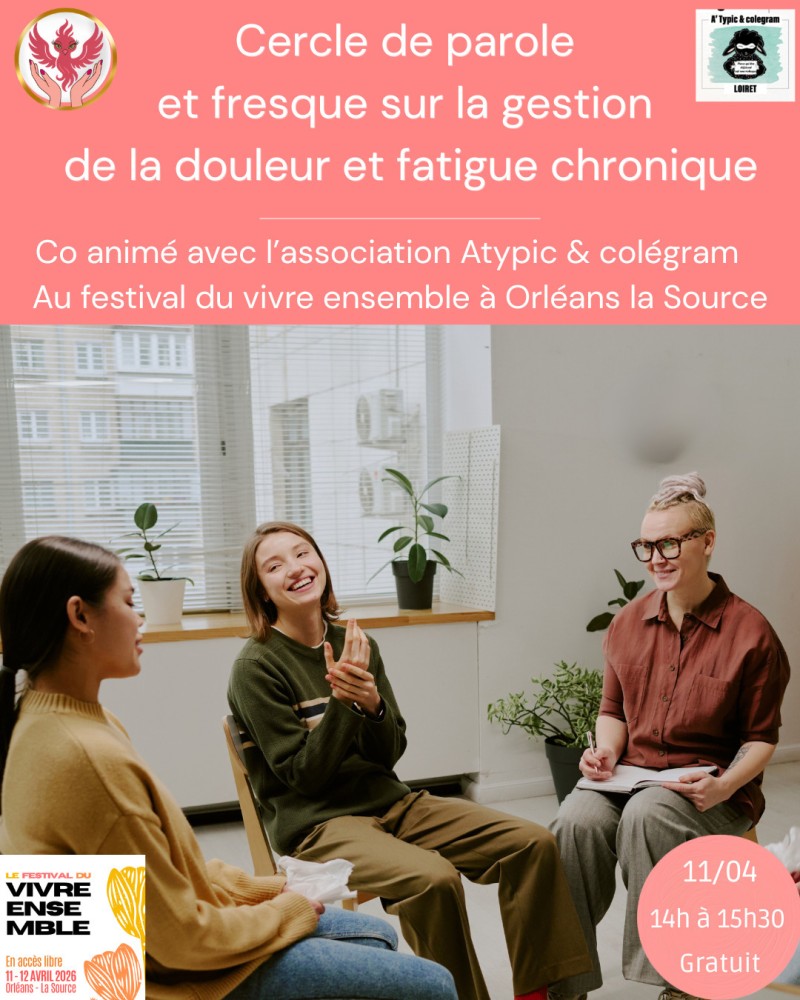 Cercle de parole et fresque sur la gestion de la douleur et de la fatigue chronique