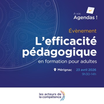 Matinale : l'Efficacité Pédagogique en formation pour adultes - 23/04 à 9h30 à Mérignac
