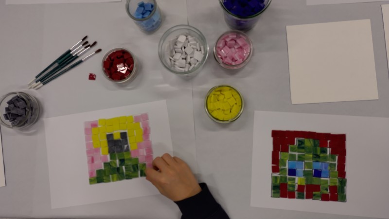 Atelier éclatée au sol, la mosaïque romaine