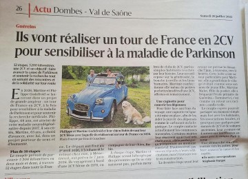 Tour de France 2CV pour la recherche PARKINSON