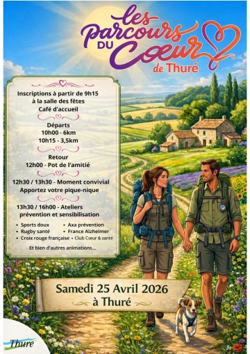 ❤️ Les Parcours du Cœur de Thuré – Édition 2026 ! ❤️