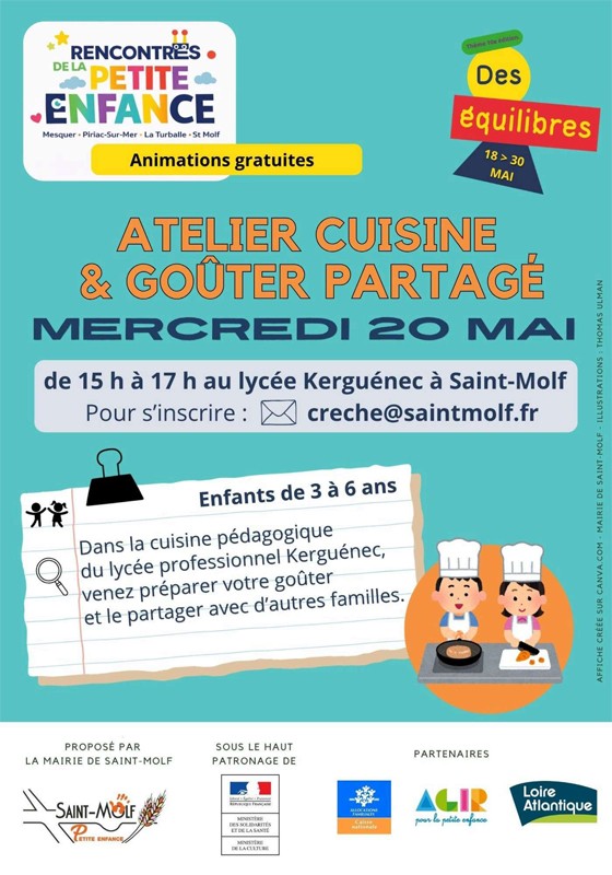 Atelier cuisine et goûter partagé