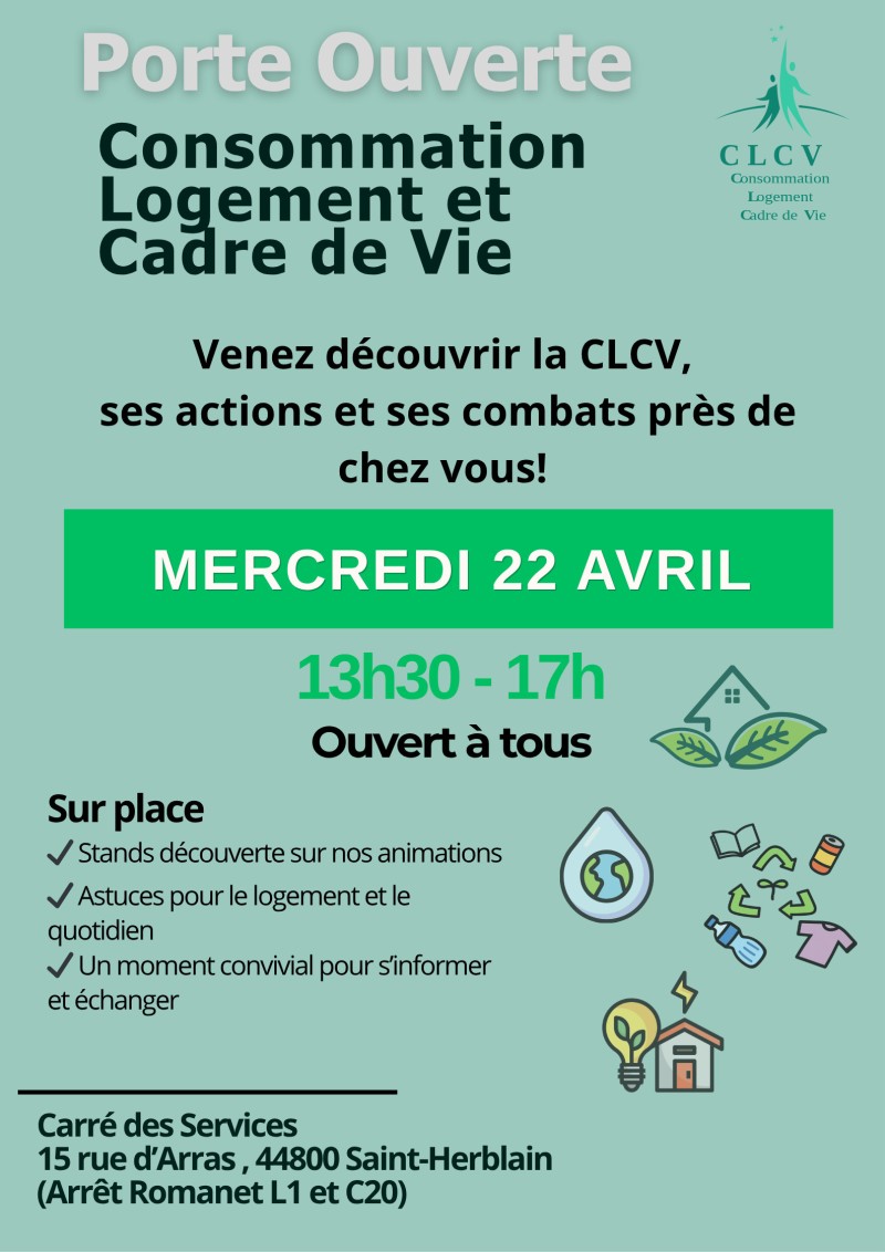 Porte Ouverte CLCV - Consommation, Logement et Cadre de Vie