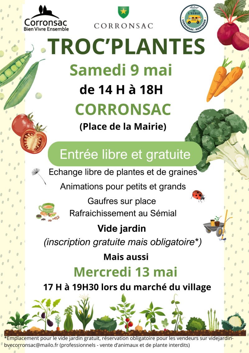 Troc'Plantes de l'association "Corronsac Bien vivre ensemble"