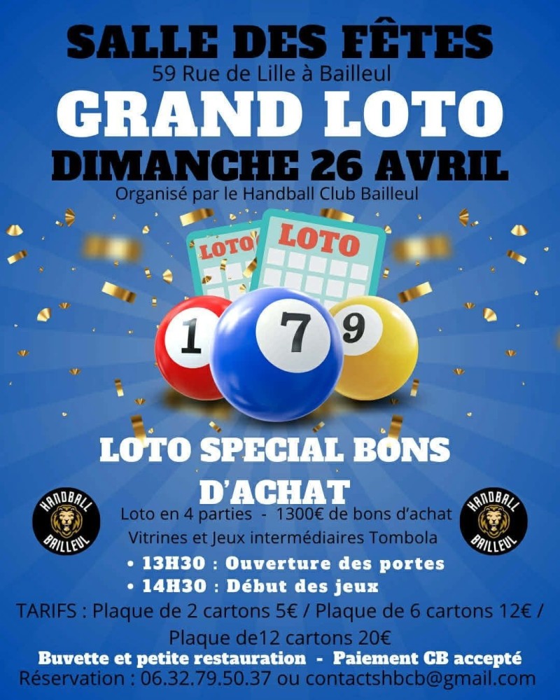 Grand Loto du Handball Club Bailleul