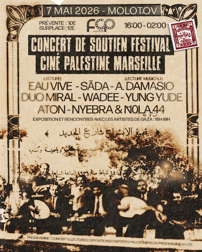 CONCERT DE SOUTIEN au FESTIVAL CINÉ-PALESTINE MARSEILLE