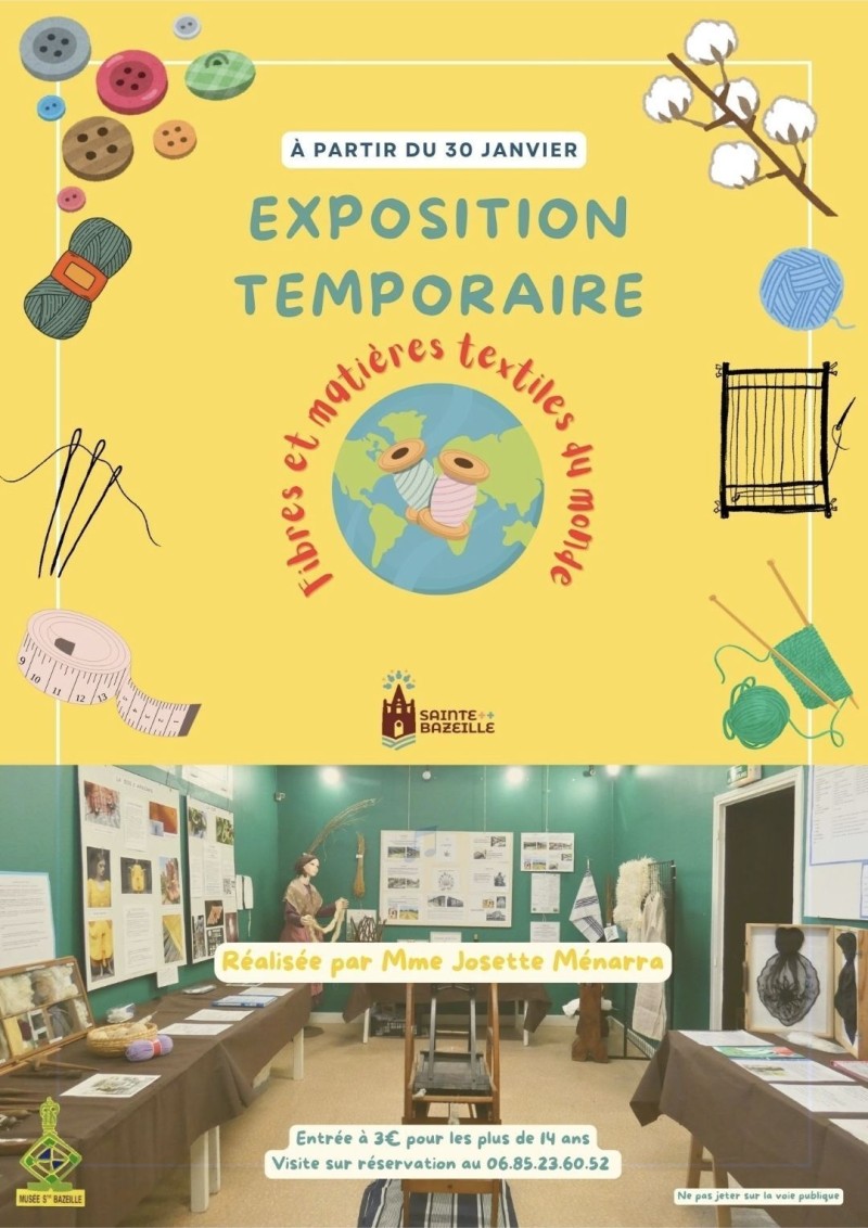 Exposition temporaire "Fibres et matières textiles du monde"