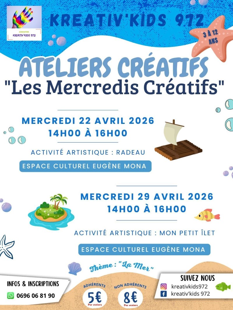 ATELIERS CRÉATIFS "Les Mercredis Créatifs"