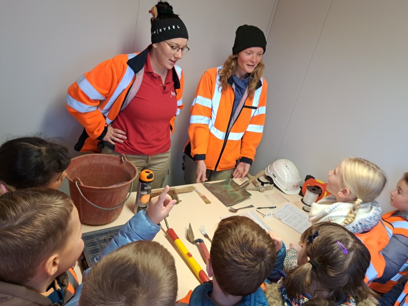 Atelier Inrap - Les outils des archéologues, sur la fouille d'Onnaing