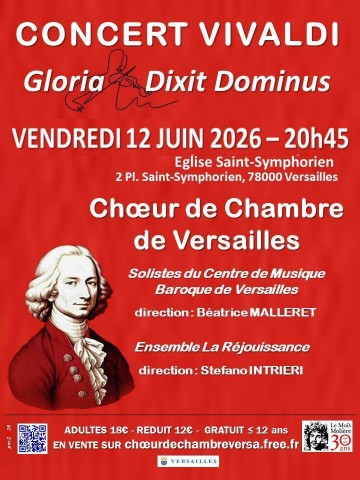 Concert Dixit Dominus et Gloria de VIVALDI par le Chœur de Chambre de Versailles