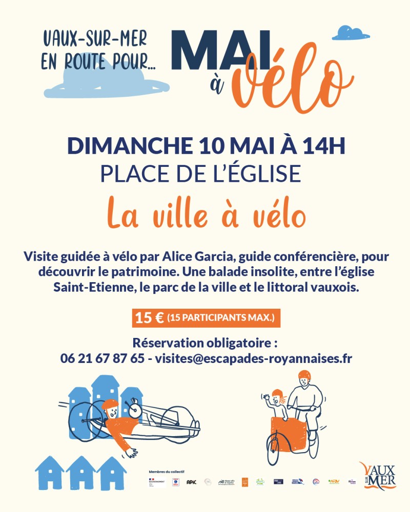Mai à vélo : visite guidée "Vaux-sur-Mer à vélo"