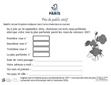Concours de roses - Prix du Public