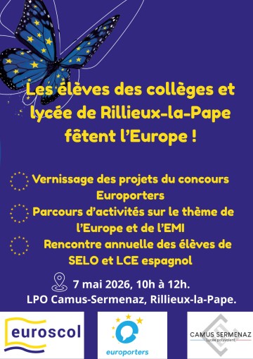 Les élèves des collèges et lycée de Rillieux-la-Pape fêtent l’Europe !