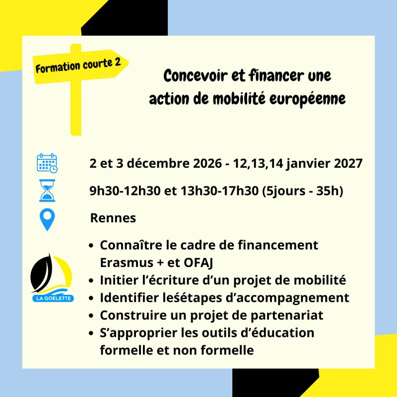 Formation : Concevoir et financer une action de mobilité européenne