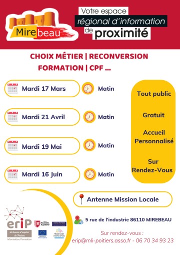 Permanences ERIP à Mirebeau