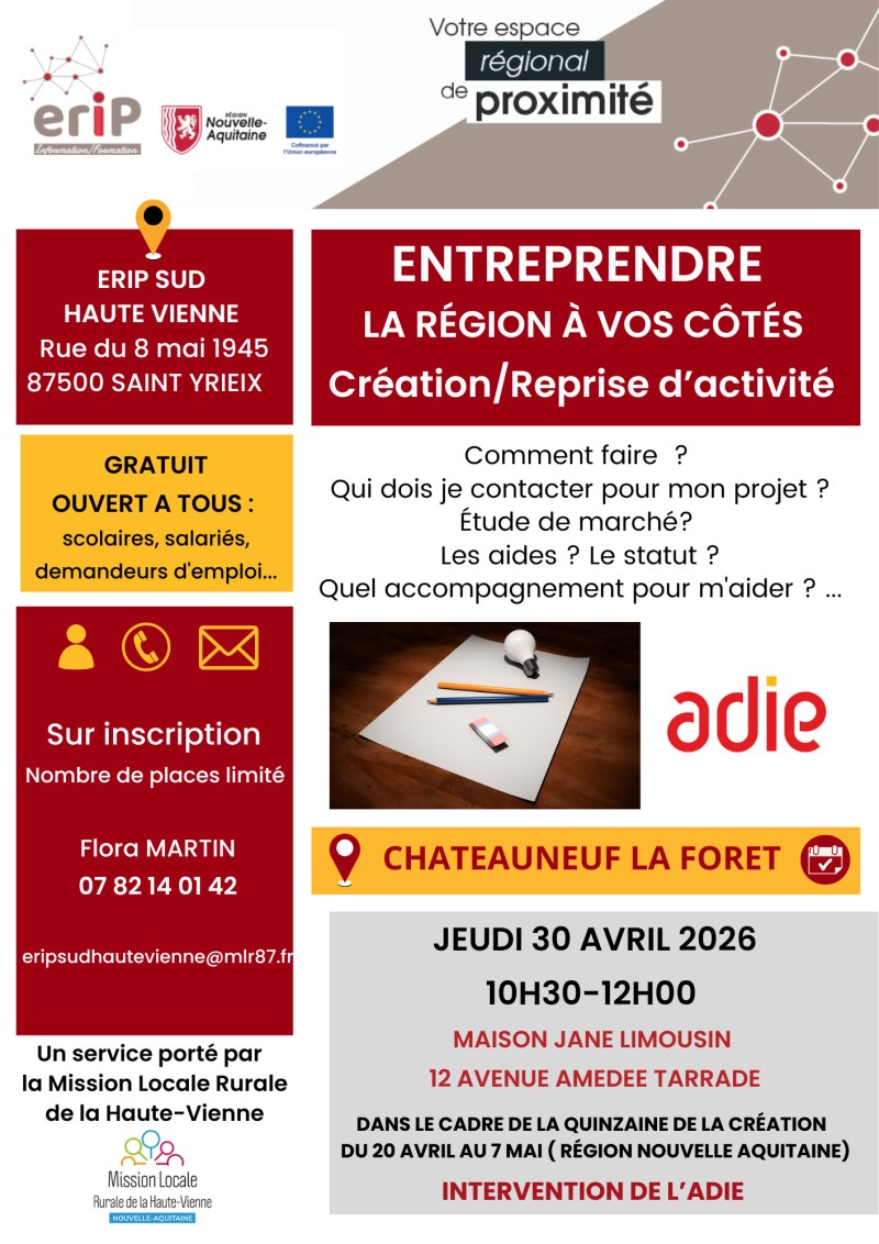 Entreprendre la Région à vos côtés