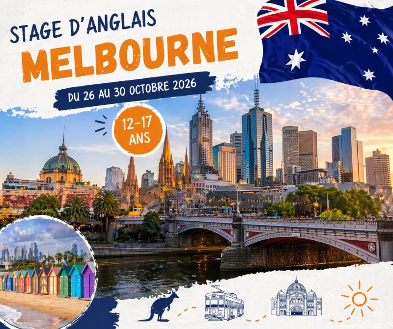 Stage d’anglais ENGLISH INSIDE OUT (12-17 ans) - Melbourne (AUSTRALIE)