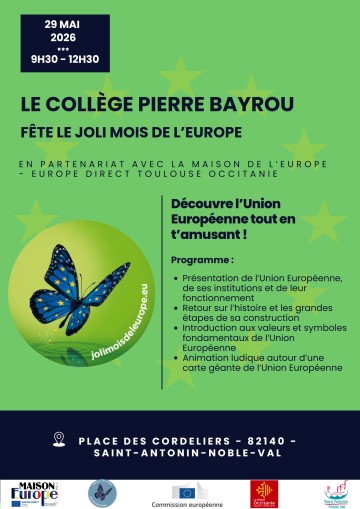 Le Joli mois de l'Europe au collège Pierre Bayrou de Saint Antonin Noble Val