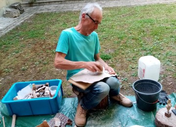 Démonstration de taille de silex