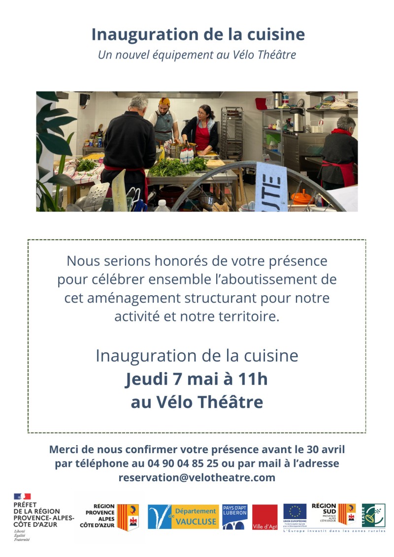 Inauguration de la cuisine professionnelle