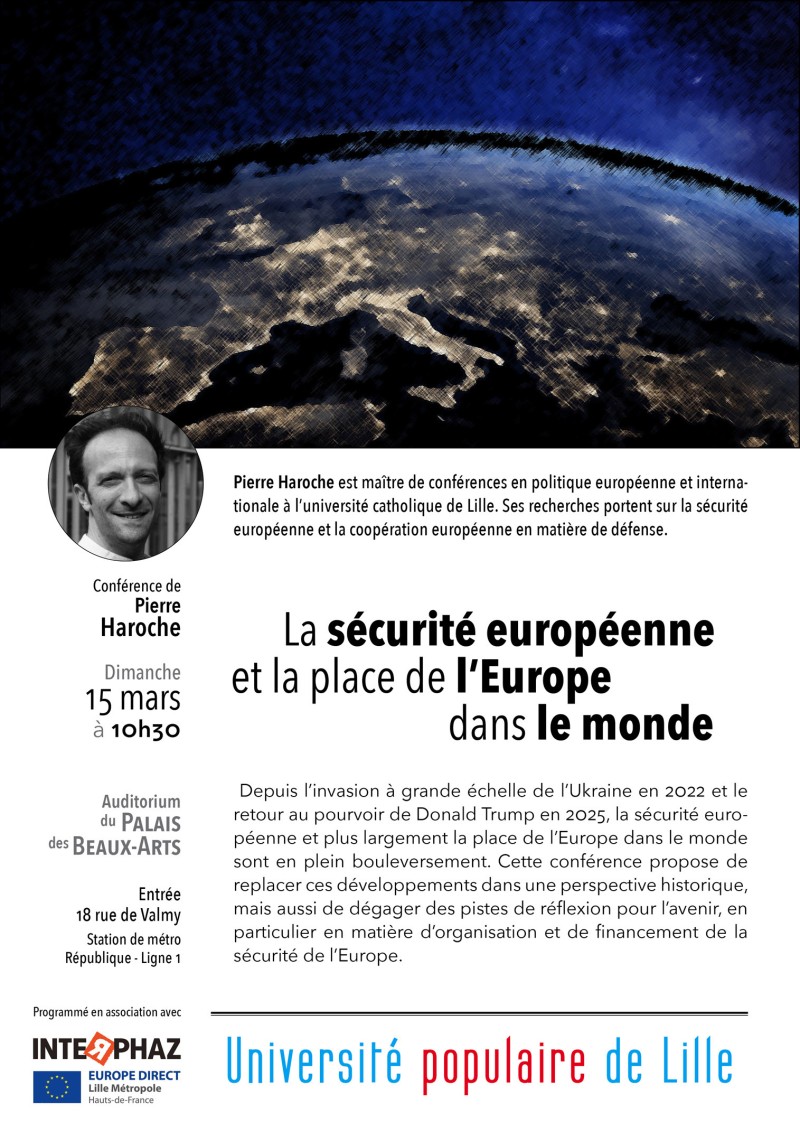 Conférence : La sécurité européenne et la place de l’Europe dans le monde