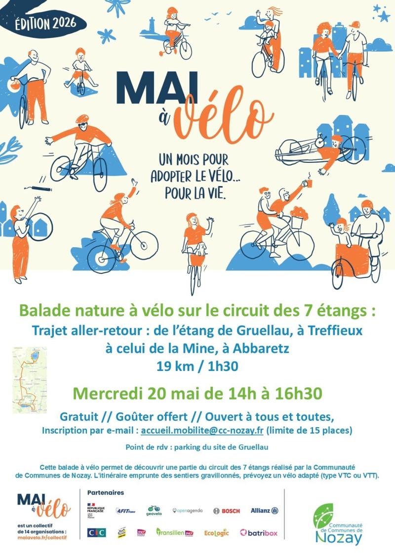 Balade nature à vélo sur le circuit des 7 étangs