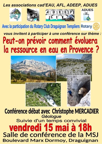 Conférence débat - Peut-on prévoir comment évoluera la ressource en eau en Provence ?