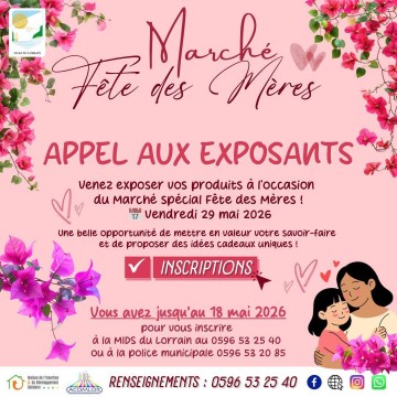 MARCHÉ FÊTE DES MÈRES APPEL AUX EXPOSANTS