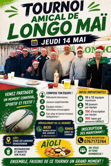 RUGBY - Tournoi amical de Longo-Maï Dracénie