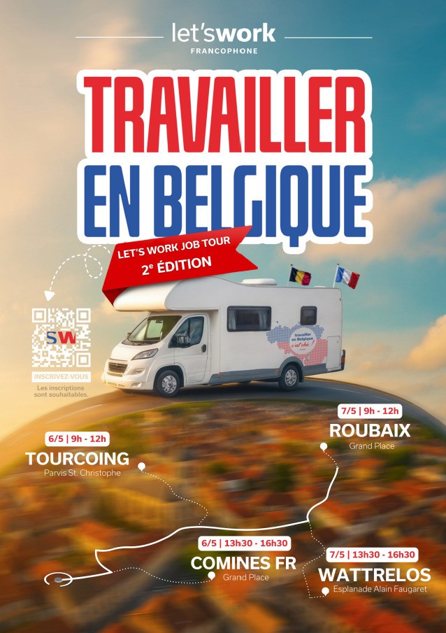 Job Tour Let’s Work : trouvez un emploi en Belgique