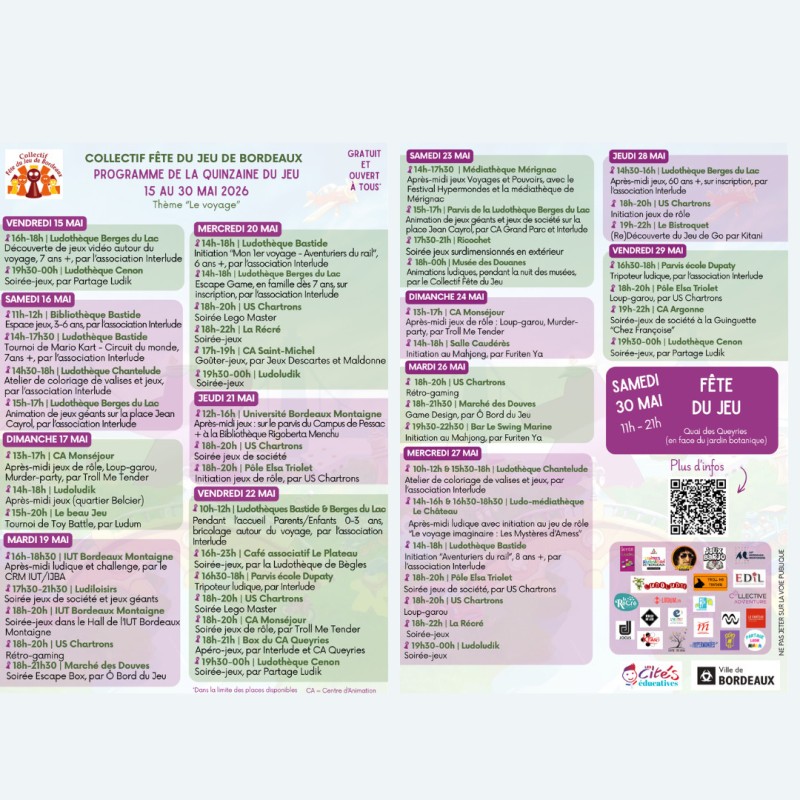 Quinzaine du Jeu 2026