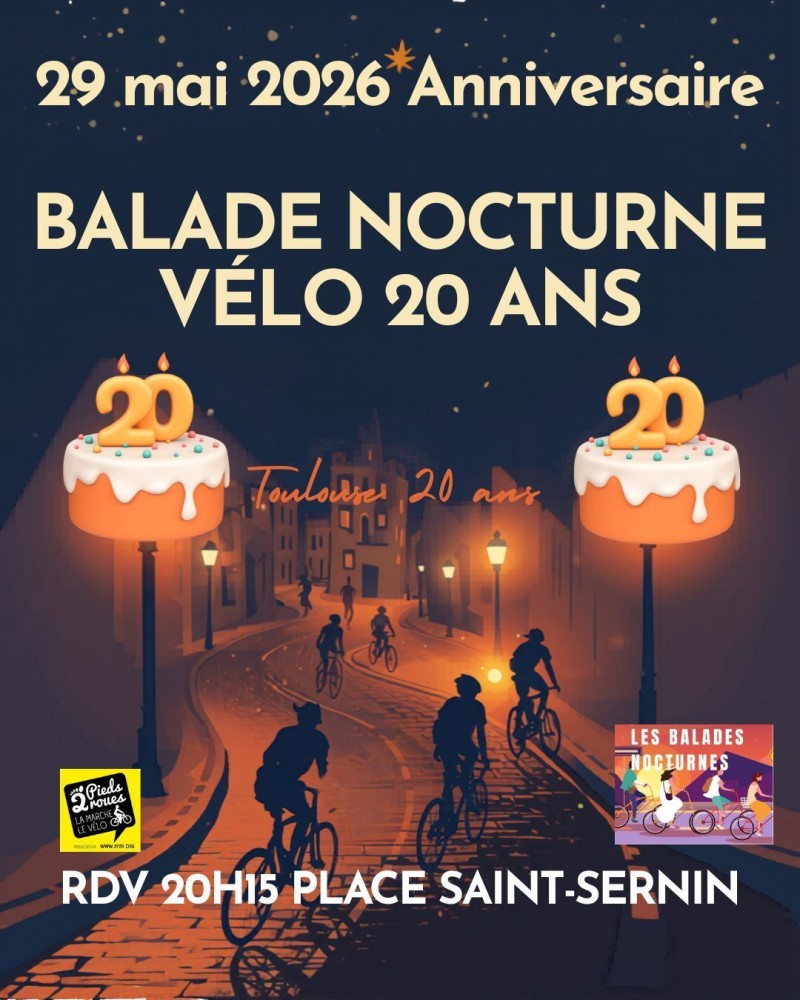 Balade Nocturne à vélo anniversaire 20 ans
