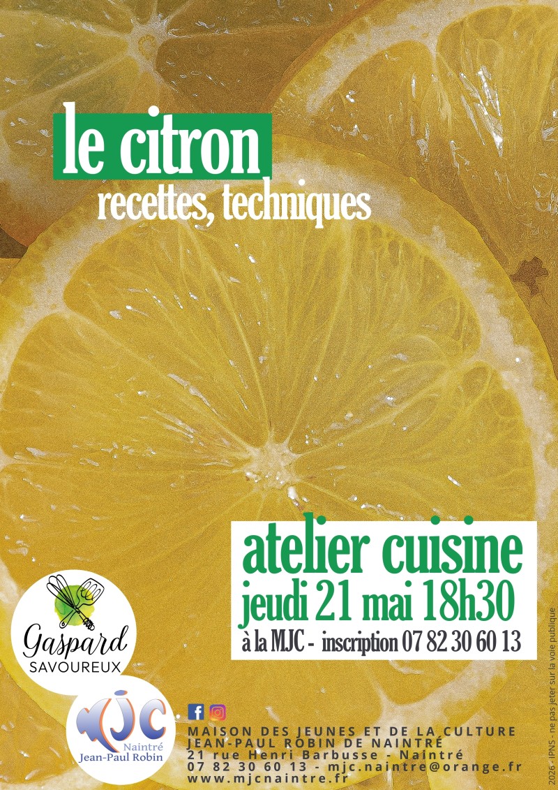 Atelier cuisine à la MJC : le citron !