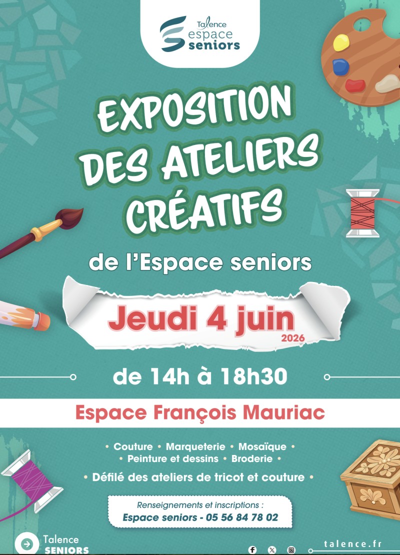 Exposition des ateliers créatifs de l’Espace seniors