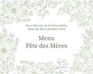 Menu Fête des Mères au Vue Mer by Westotel