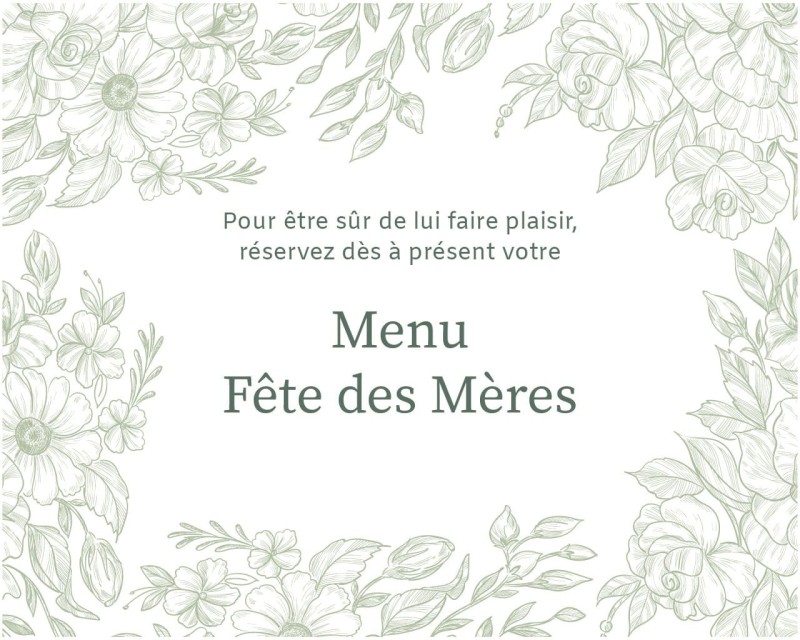 Menu Fête des Mères au Vue Mer by Westotel
