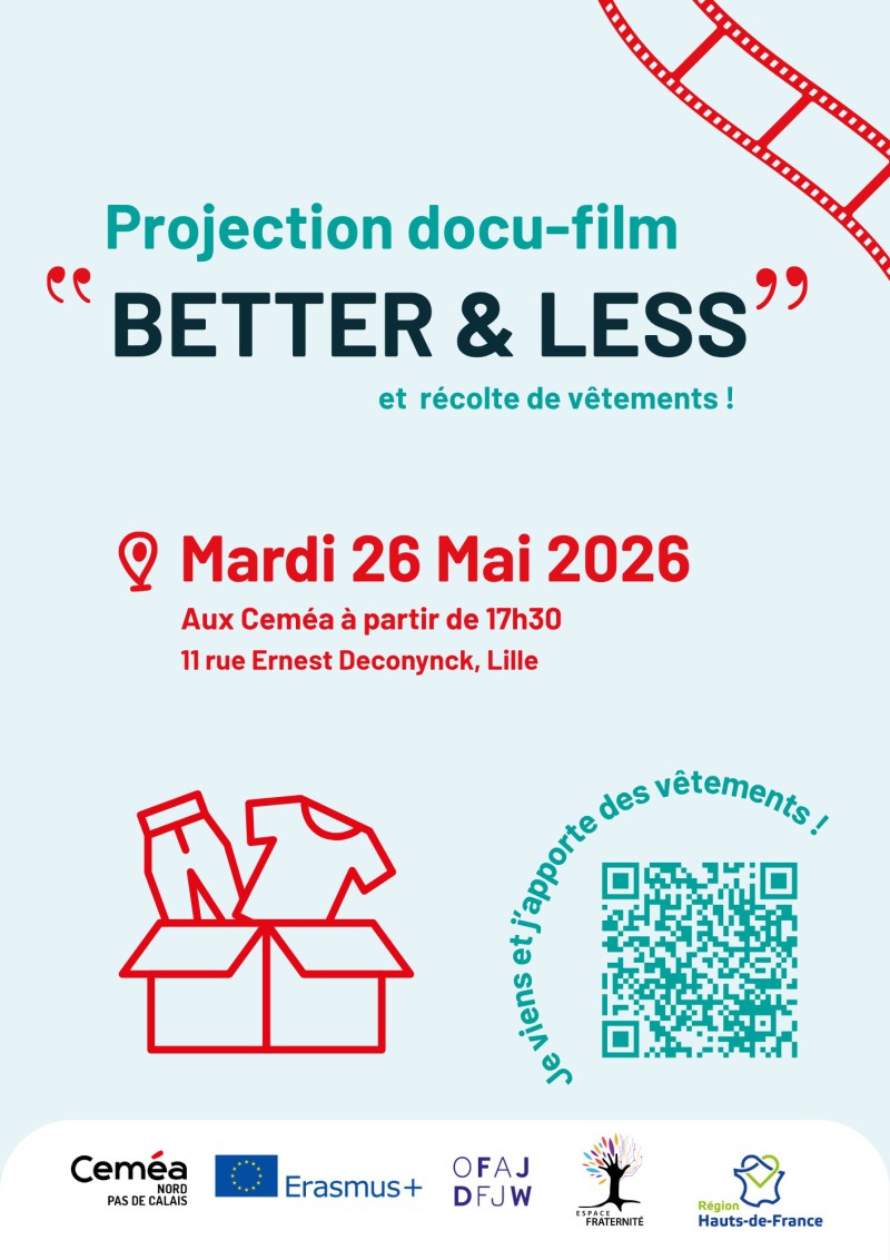 Projection "Better and Less - partie 1" et récolte de vêtements